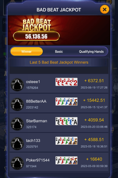 The jackpots can get absolutely massive on PokerBros